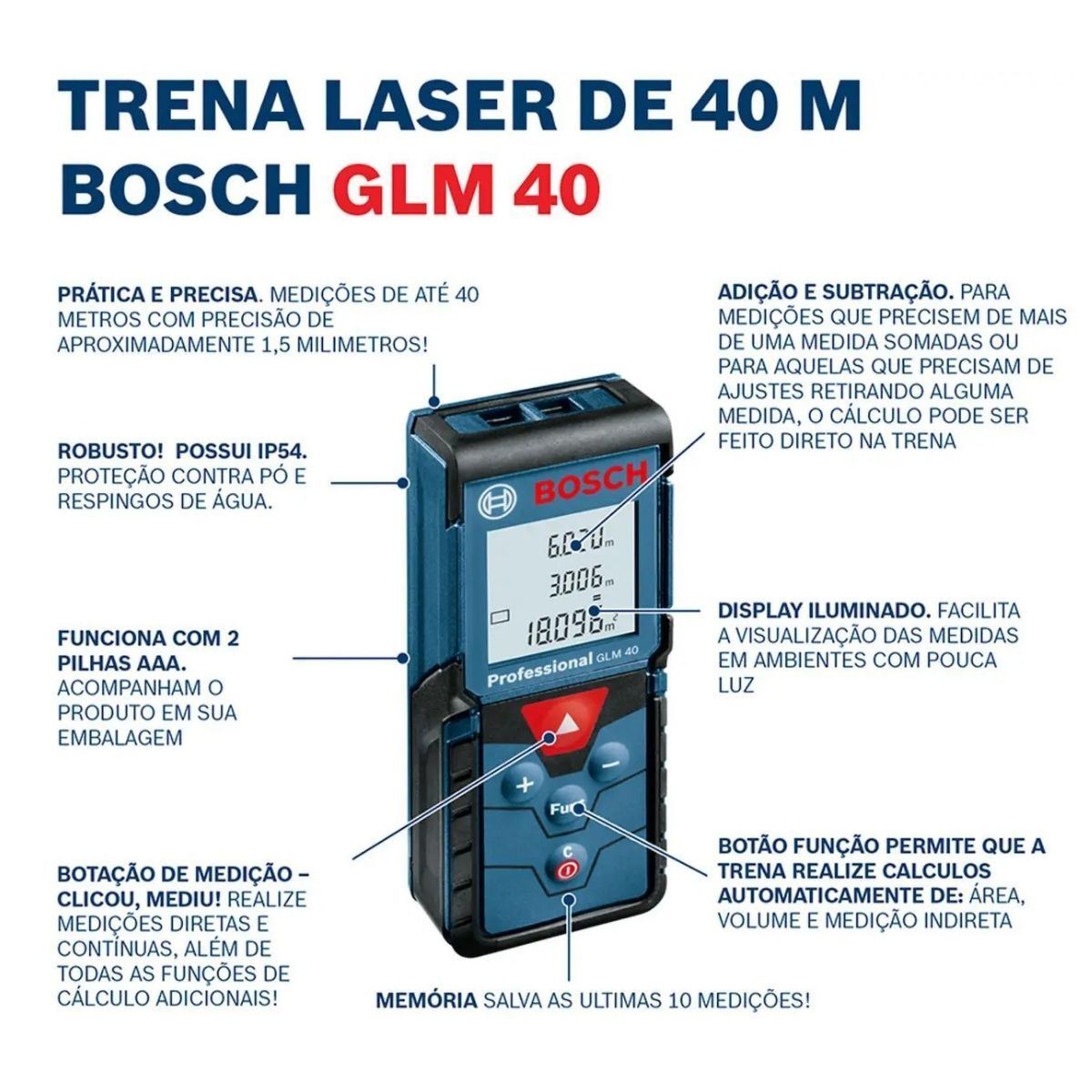 Trena a LaserGLM 40 Bosch